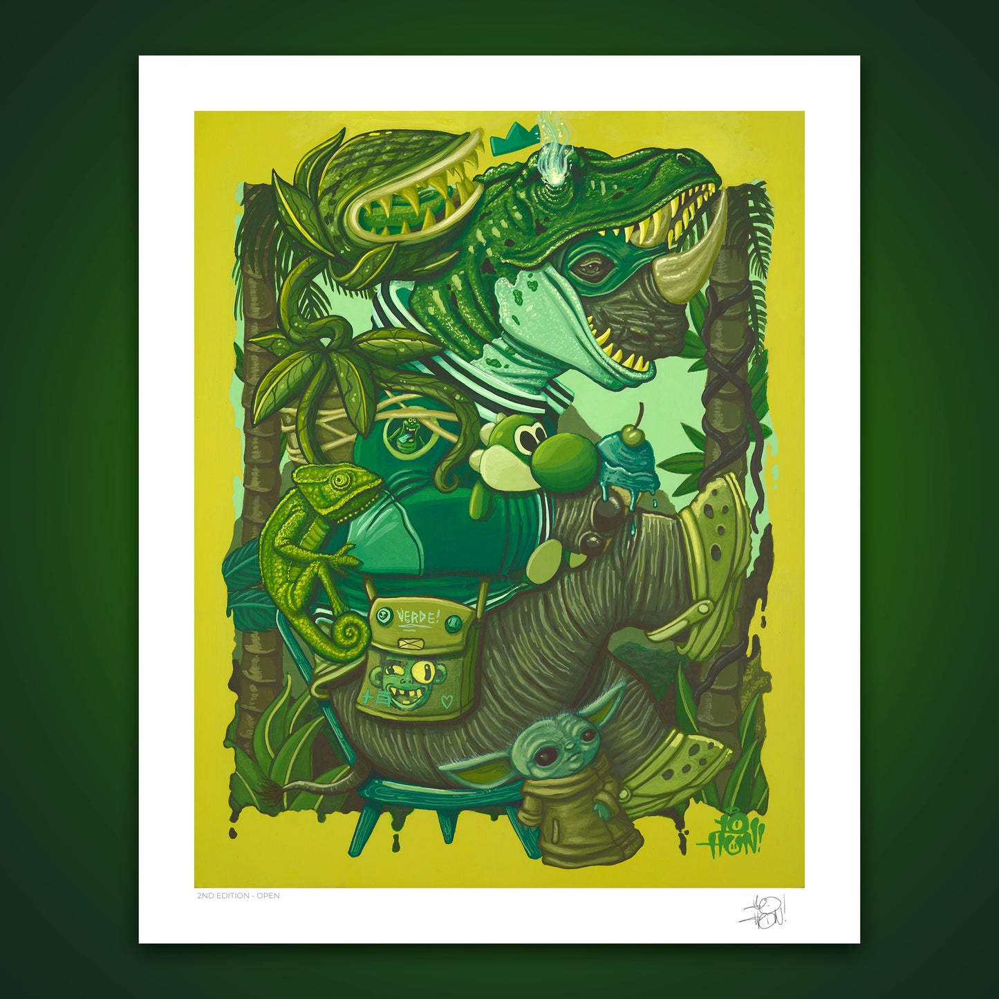 "Green Rhino" - Limited Edition Giclee Prints