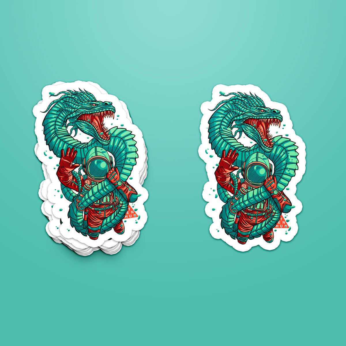 Sea Serpent - Kiss Cut Sticker - 2.5"