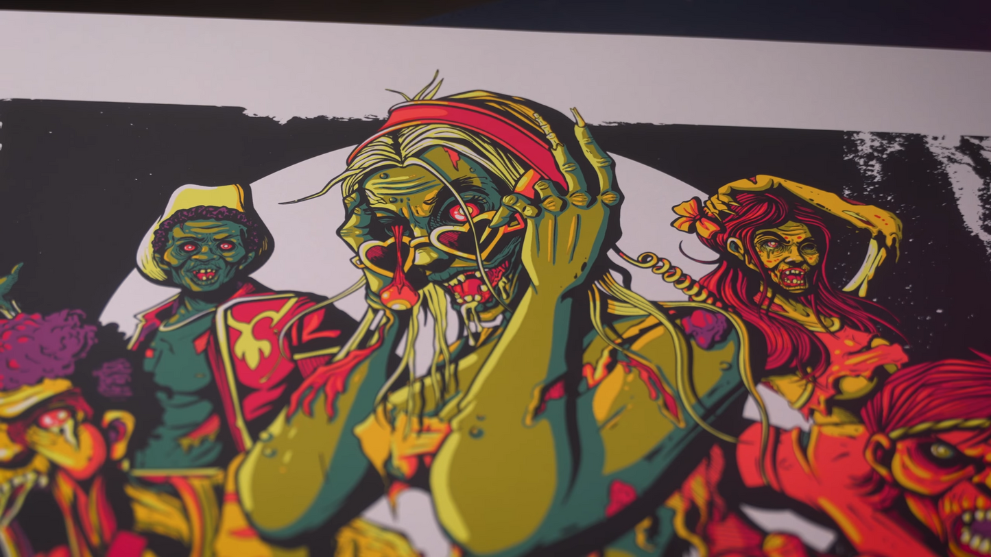 "Boogie Nights of the Living Dead" - 18" x 24" - Limited Edition Silk Screen Print