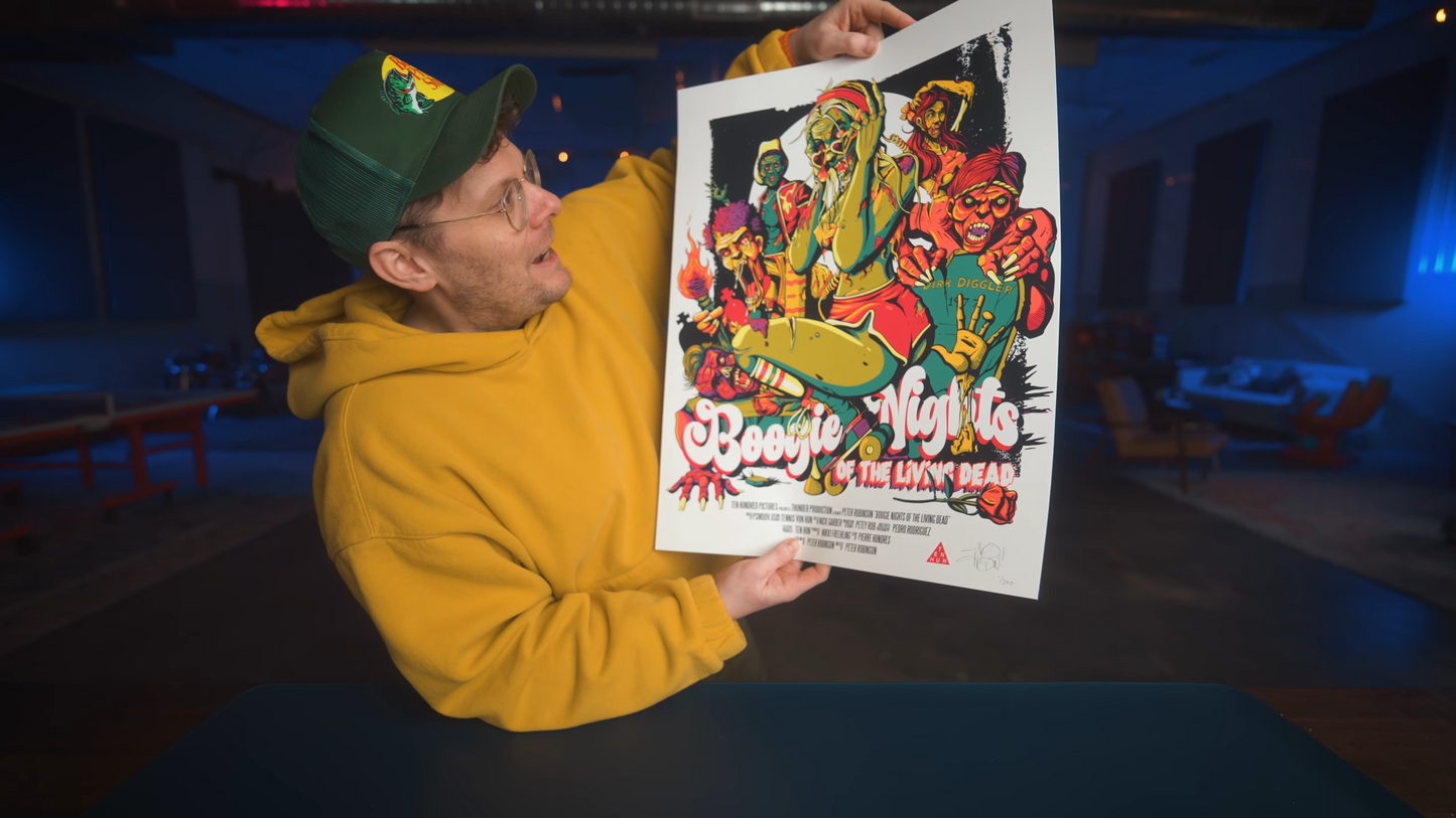 "Boogie Nights of the Living Dead" - 18" x 24" - Limited Edition Silk Screen Print