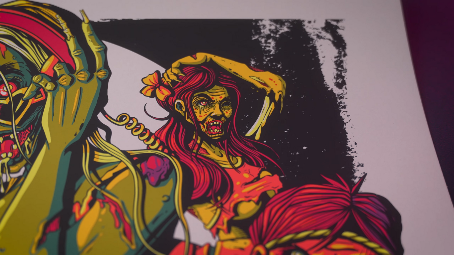 "Boogie Nights of the Living Dead" - 18" x 24" - Limited Edition Silk Screen Print