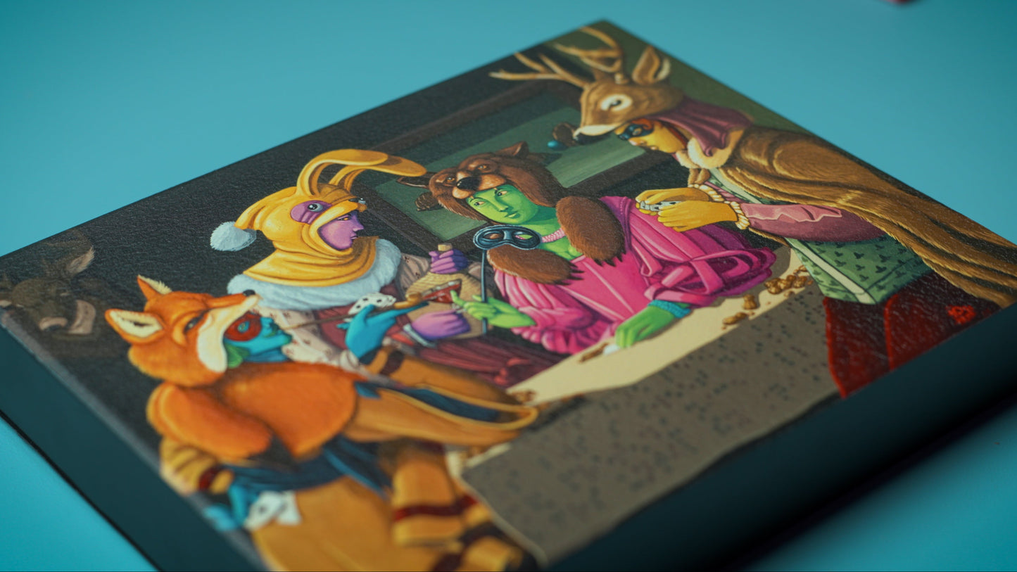 "The Deer Hunt" Canvas texture print