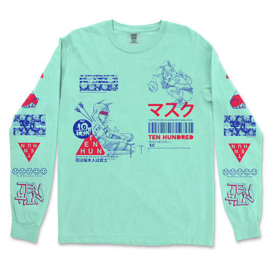 "Warrior Blossom" - Premium Soft-Washed Garment-Dyed Long Sleeve Shirt